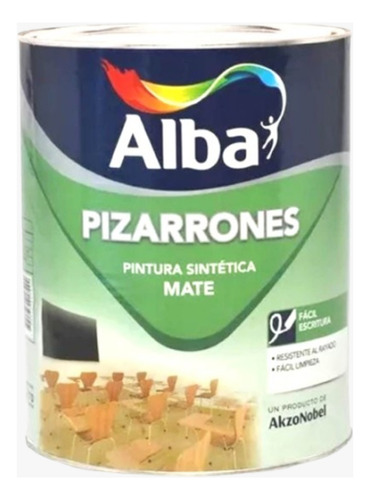 Pintura Para Pizarron Alba Verde - X 1lt + Lija