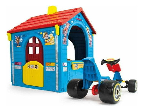 Set De Juego Paw Patrol Casita Y Go Kart Color Azul Casa