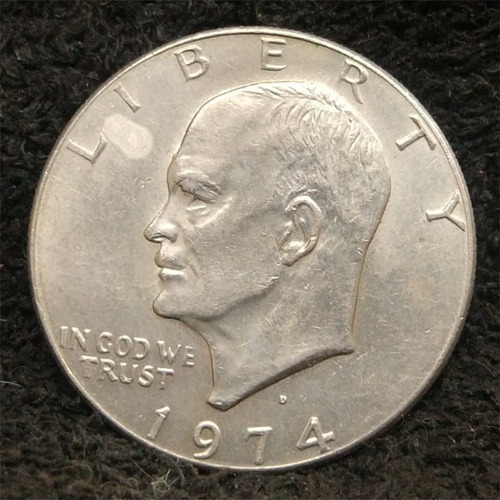 Moneda De Colección Eisenhower One Dollar 1974 Ceca D 10