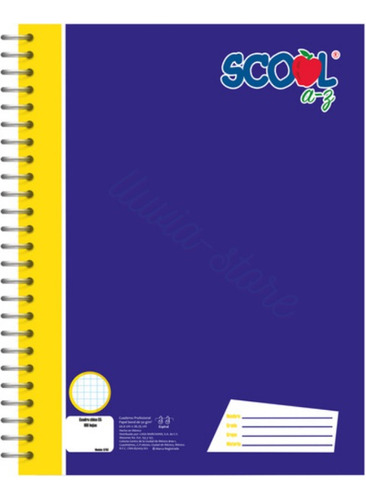 Cuadernos Escolares Profesional 3pzs Cuadro Grande 100 Hojas