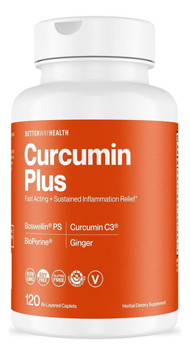 Better Way Health Curcumin Plus 120 Caps Alivio Inflamatorio