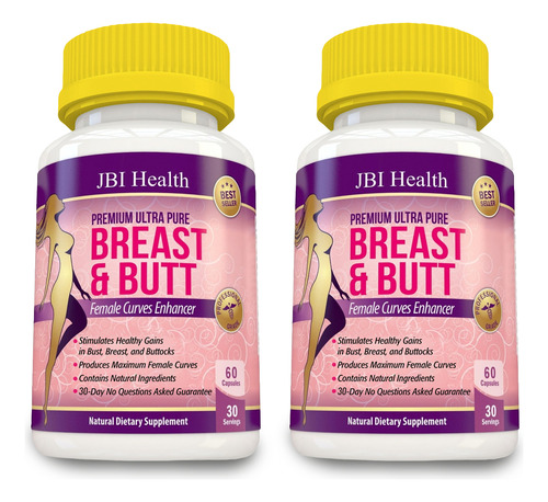 Pastilla Aumenta Agranda Glúteos Y Busto B&b X3 Premium Usa Neutro