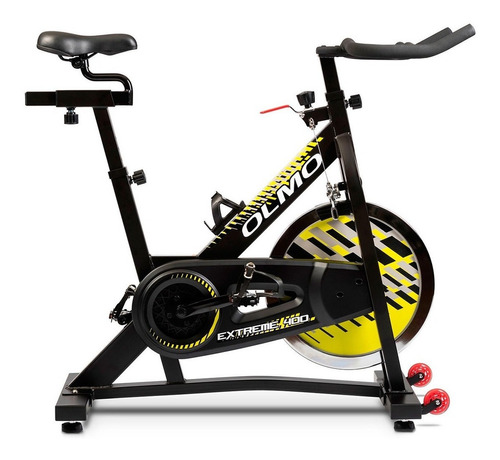 Imagen 1 de 3 de Bicicleta fija Olmo Extreme 400 para spinning color negro y amarillo