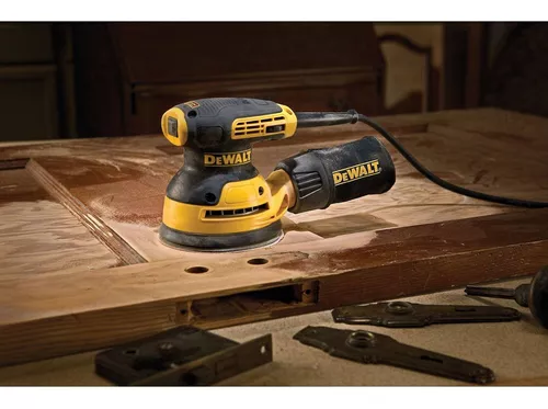 Lijadora Roto Orbital Vv 5'' Dewalt Dwe6423k Color Amarillo