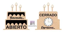 Comprar Letrero Abierto Cerrado Panaderia Pasteleria Cafeteria Mdf