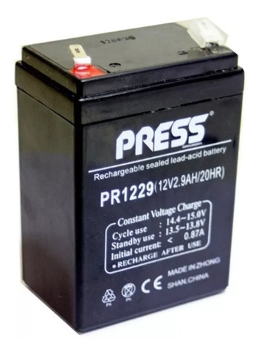 Bateria  Press 12 Volt  2.9 Amper