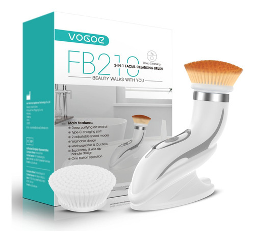 Vogoe Cepillo De Limpieza Facial Exfoliante Facial Giratorio Color