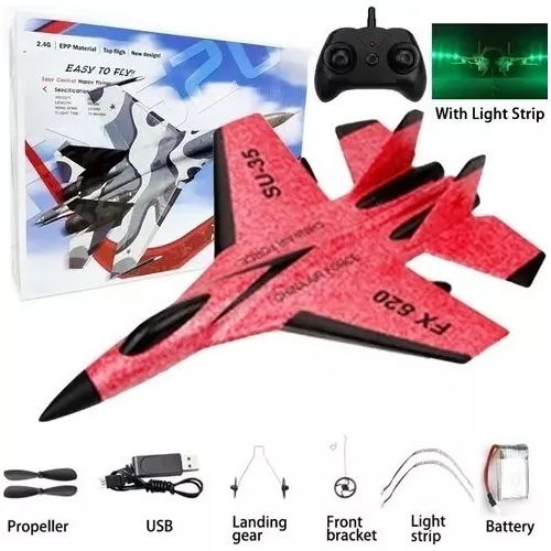 Avião De Controle Remoto 2.4g Su35 Brinquedos Modelo De Cor Red