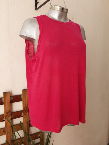 Camiseta Lino Playera Tank Top Mujer Talla Extra 3x / 44-46