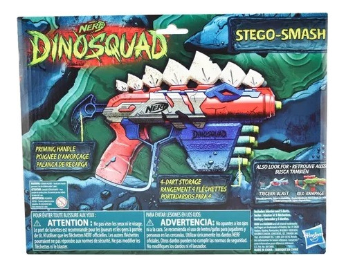 Nerf Dinosquad Stego-smash 5 Dardos Lanzador Juguete Hasbro