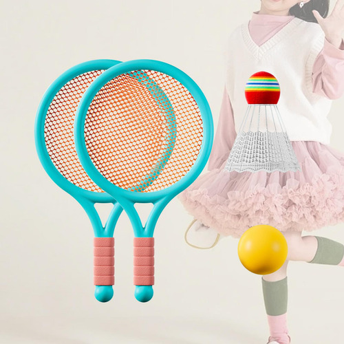 Kit De Tenis Infantil Para Jugar Al Aire Libre, Azul