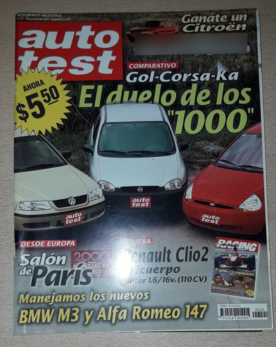 Revista Autotest N°121 Noviembre 1999 El Duelo De Los 1000