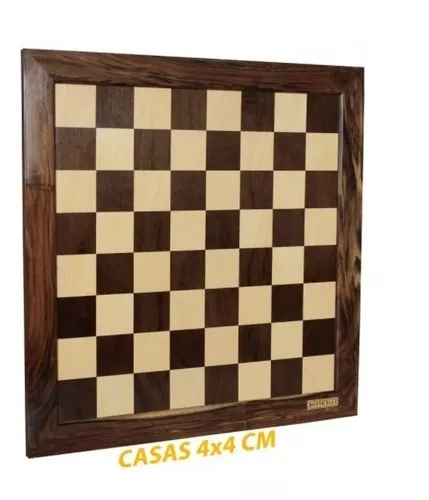 Jogo de Mesa Tabuleiro Xadrez Madeira 40x40cm Cayro t-133