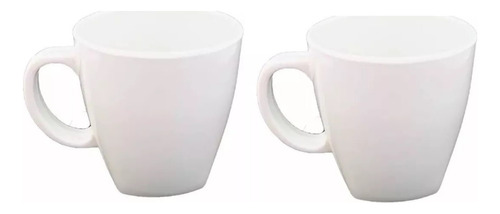 Pocillo Taza Mugs Para Cafe En Melamina Blanco Pack X6 Und