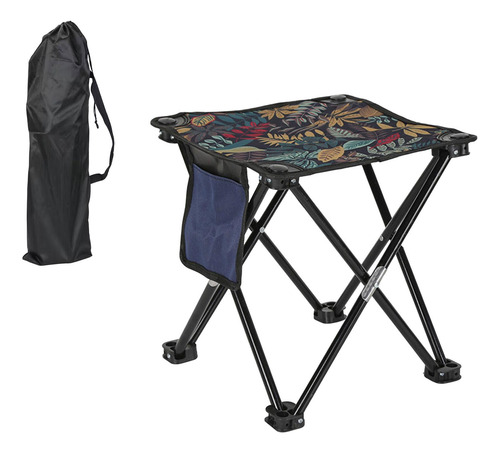 Taburete De Campamento Taburete Plegable Hojas Con Bolsa