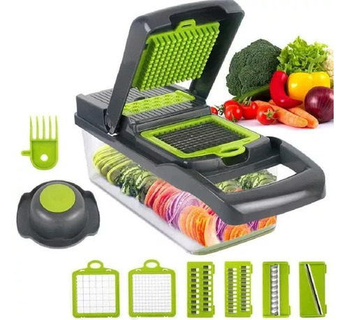 Rallador Cortador De Verduras Mandolina Super Práctica Gris
