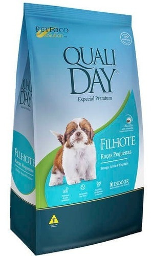 Qualiday Cães Filhotes Raças Pequenas Frango Arroz Veg 1 Kg