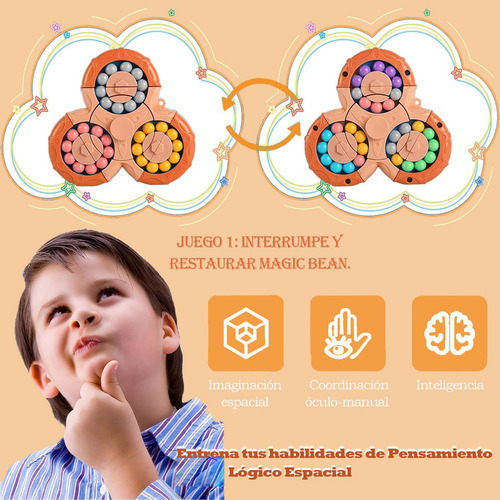 Juguetes Giratorios De Frijol Mágico, Cubo Mágico De Seis