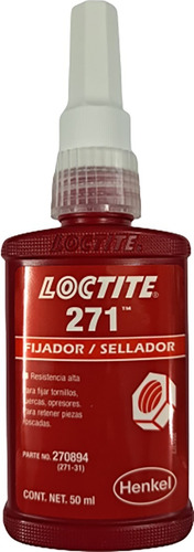 Trabaroscas Rojo 263 271 Loctite 50 Ml Fijador Rosca Usa