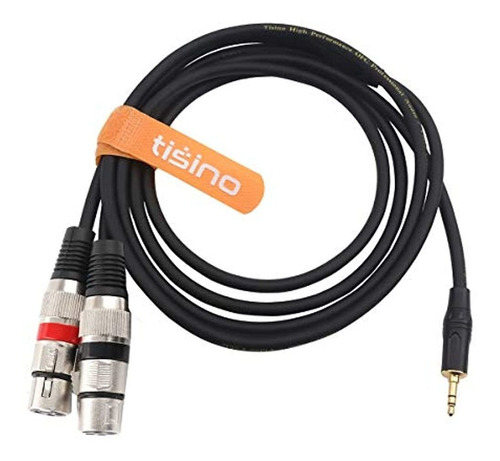 Tisino Dual Xlr A Cable De Micrófono Estéreo De 3,5 Mm, 2 Xl