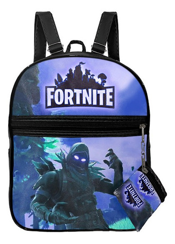 Mochilete Estampada + Porta Moedas Fortnite