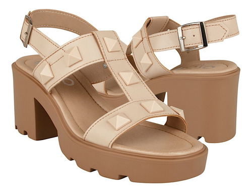 Sandalias Dama Capa De Ozono 634902 Simipiel Beige