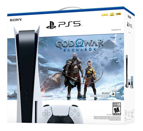 Sony Playstation 5 825gb God Of War Ragnarok Bundle Color Blanco/Negro