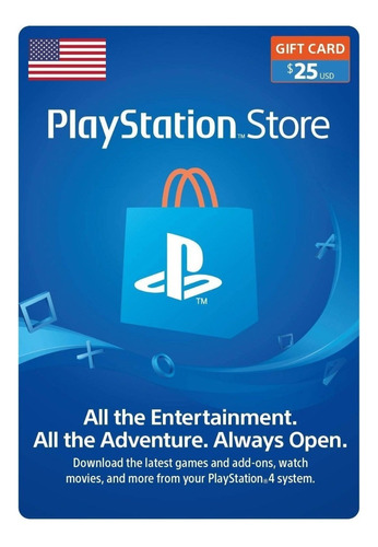 Tarjeta Gift Playstation Psn Store Ps4 Código Digital 25