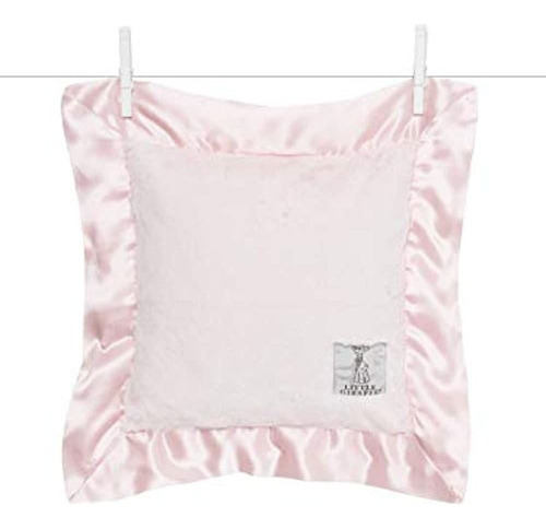 Pequena Jirafa Luxe  Solido Almohada 14 X 14 Rosado