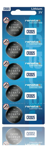 5 Pilas 2025 Renata Boton Cr2025 Litio Suiza Distribuidor