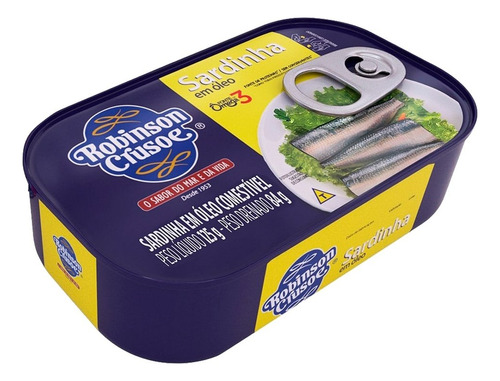 Sardinha Robinson Crusoe Em Óleo Comestível 125g - Embalagem