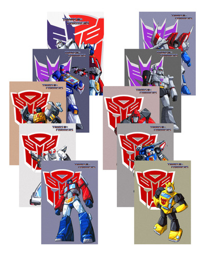 Set De 10 Poster Transformers G1