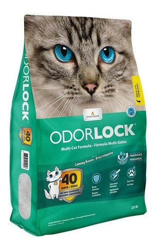 Arena Gato Aglomerante Odour Lock 12kg Brisa Relajante