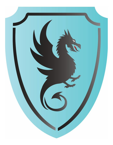 Plantilla Escudo Dragon 10 Medieval Gal Castillo Caballero