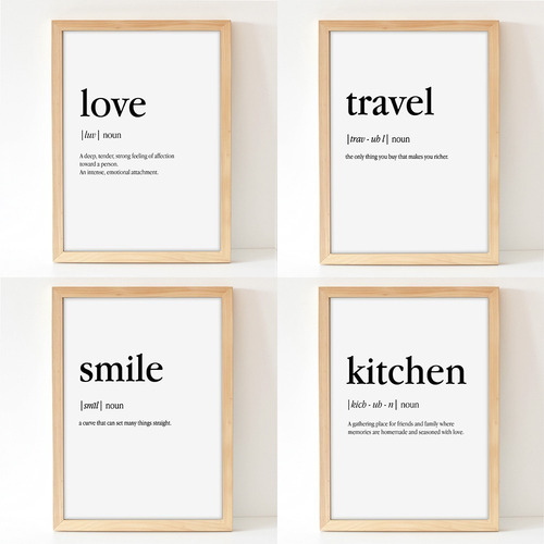 Imagen 5 de 9 de Cuadro Decorativo Frases En Ingles
