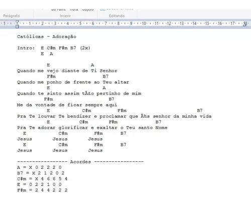 Acordes Maiores  Músico Católico