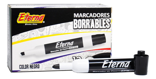 Marcador Borrable Negro *12 Unidades