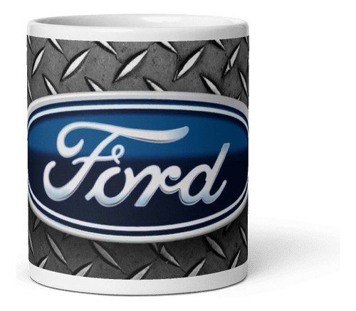 Ford Logo  Taza Ceramica - Autos Fierreros