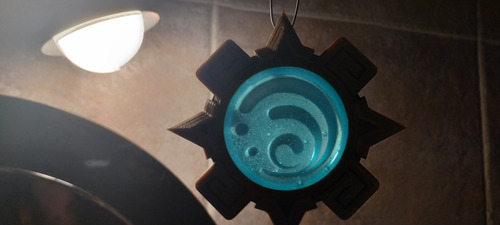 Genshin Impact Vision Natlan Cosplay Decoracion Azul Grande Hydro