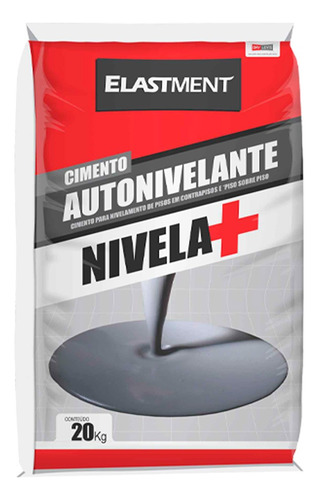 Kit 9x Cimento Autonivelante Nivela+ 20kg Cinza