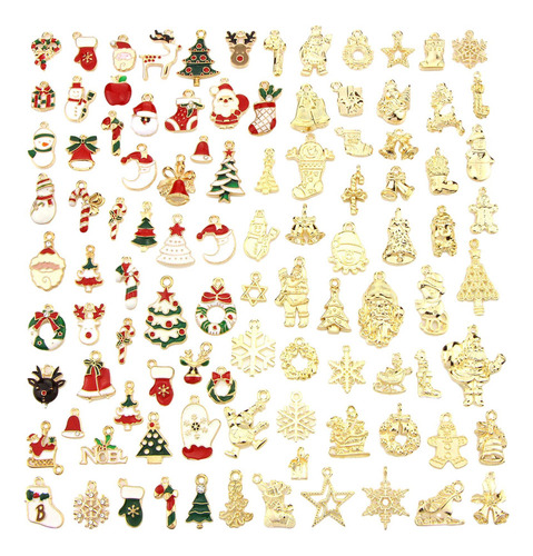 100 Colgantes De Navidad, Amuletos Esmaltados, Fabricación