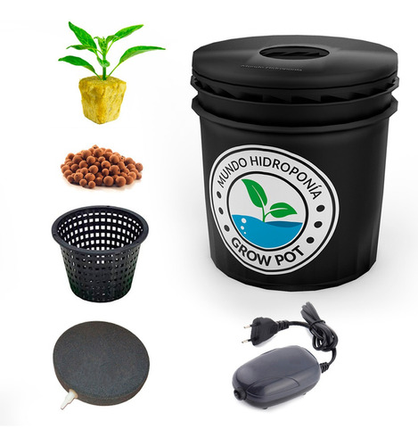 Hidroponia Balde Hidro Tacho 10l Dwc Grow Pot