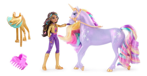 Set Sophia Y Wildstar Con 2 Accesorios De Equitación Y Peine Unicorn Academy