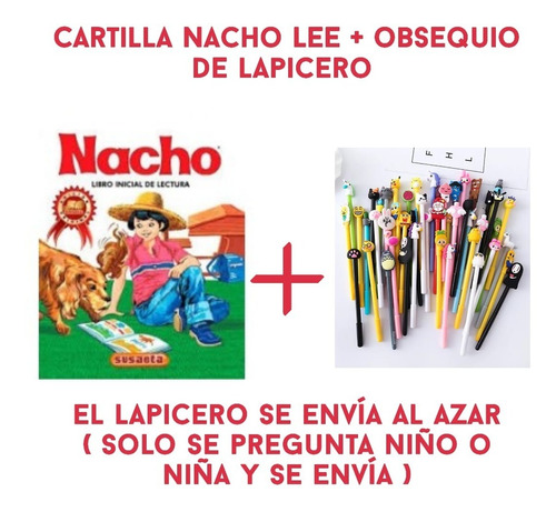 Cartilla Libro Nacho Lee Aprender A Leer + Obsequio Lapicero