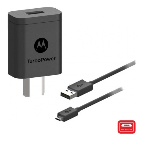 Cargador Motorola Turbo Power Sjmc206 20w Micro Usb C/ Cable