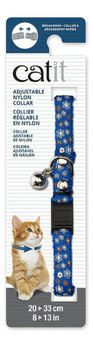 Catit Collar Ajustable Para Gatos Color Azul Con Flores