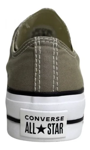 Zapatilla Converse Plataforma Baja Gris Nuevo Color