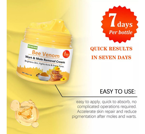 Crema For Tratar Verrugas Y Lunares Con Bee De Abeja