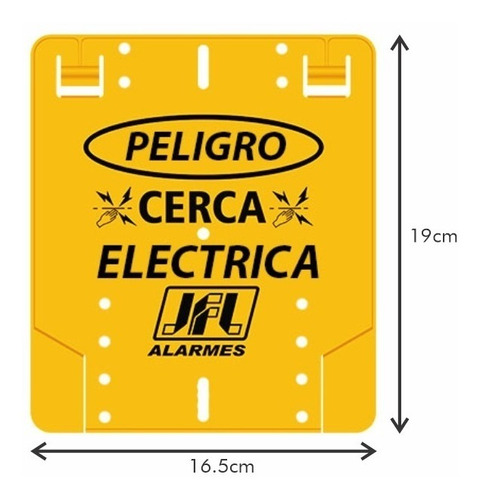 Aviso Peligro Cerca Eléctrica Jfl 19 X 16.5 Cmts  X 20 Pcs