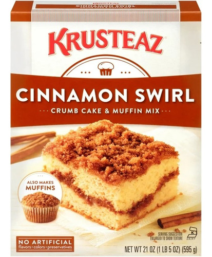  Krusteaz Cinnamon Swirl Crumb Cake & Muffin Mix 595 G